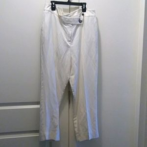 NWT Kasper linen white Lily pants